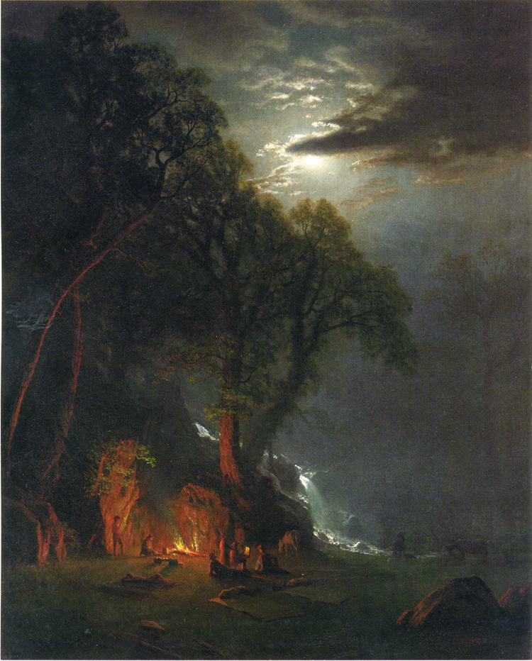 Albert Bierstadt Paintings Campfire Site, Yosemite